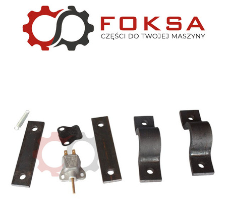 Siłownik wywrotu z kołyską, mocowaniem i ogranicznikiem wywrotu,