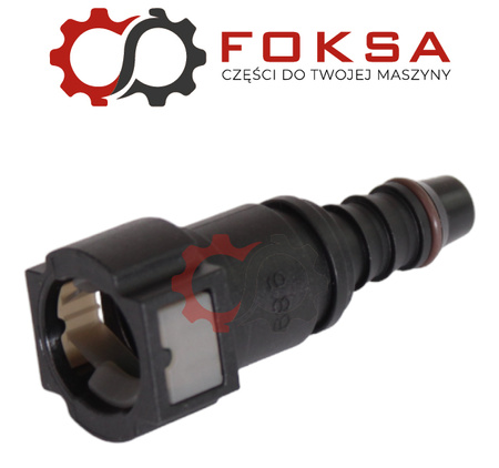 Szybkozłącze przewodu paliwowego z oringiem (tekalan) prosty, przewód 9,89mm, 8