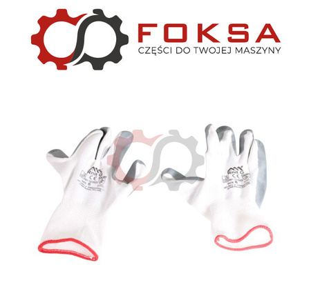 Rękawice nitryl-nylon szare rozm. 8