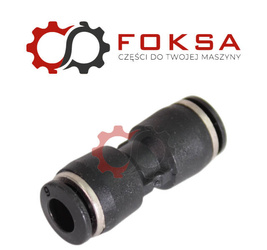 Szybkozłącze plastikowe tekalanu proste Fi 6mm, czarne