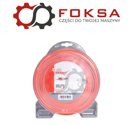 Żyłka podkaszarki 3,0 x 56m okrągła - pomarańczowa