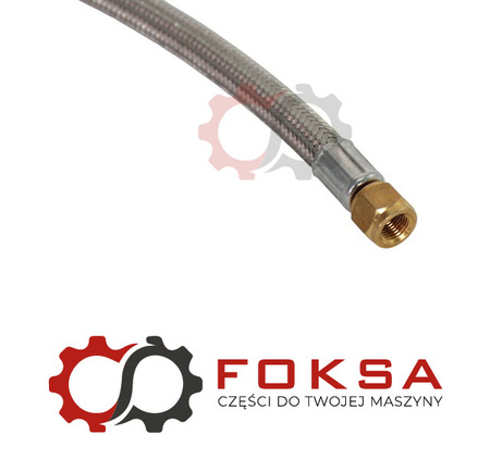 Przedłużka do pompowania kół - elastyczna, oplot - dł. 210mm