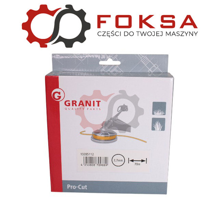 Żyłka podkaszarki 2,7 x 72m okrągła - pomarańczowa