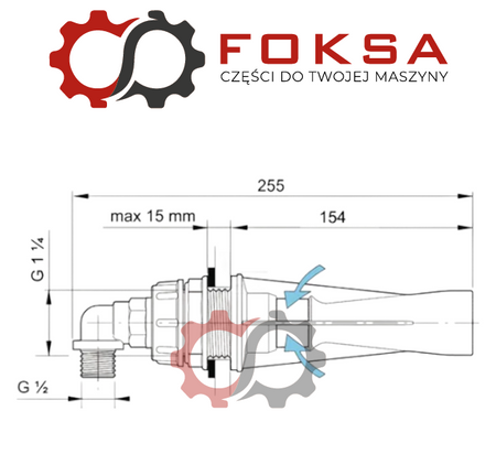 Arag - Mieszadło do opryskiwacza hydrauliczne, dysza 3 mm ceramiczna