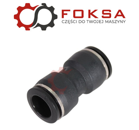 Szybkozłącze plastikowe tekalanu proste Fi 15mm, czarne