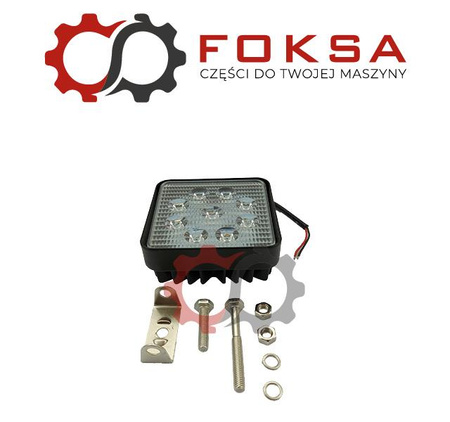 Lampa robocza kwadratowa 9 LEDx3W 2250Lm (światło skupione)