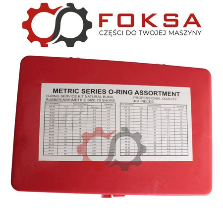 Zestaw o-ringów metrycznych 404 szt