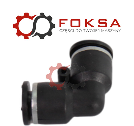 Szybkozłącze plastikowe tekalanu kolanko Fi 5mm, czarne