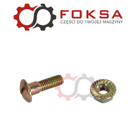 Śruba kosy z nakrętką