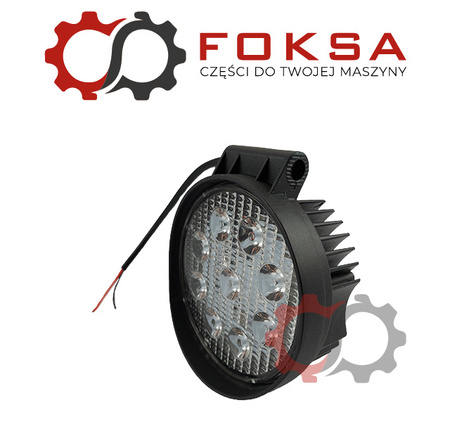 Lampa robocza okrągła 9 LEDx3W 2250Lm (światło skupione)