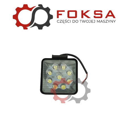 Lampa robocza kwadratowa 9 LEDx3W 2250Lm (światło skupione)