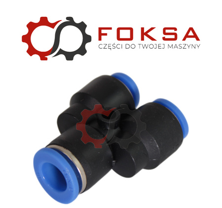 Szybkozłącze plastikowe tekalanu trójnik Y Fi 10mm / 8mm, czarne