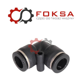 Szybkozłącze plastikowe tekalanu kolanko Fi 12mm, czarne