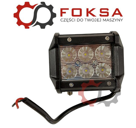 Lampa robocza (prostokąt) 6 LED x3W, 2750Lm