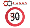 Naklejka z prędkością 30km/h
