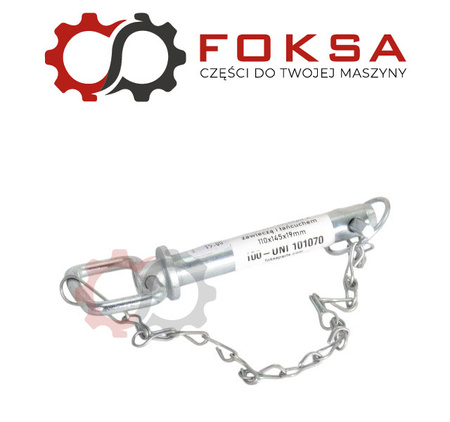 Sworzeń zaczepu z zawleczką i łańcuchem