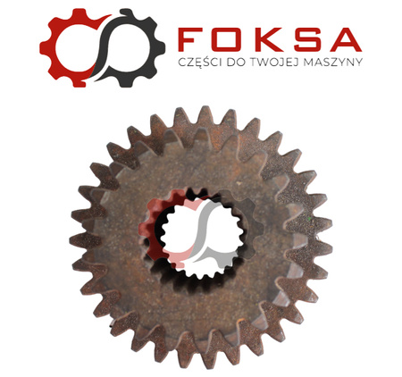 Koło zębate podwójne skrzyni - drobny frez