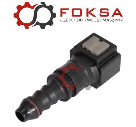 Szybkozłącze przewodu paliwowego z oringiem (tekalan) proste, przewód 6,3mm, 6,