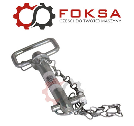 Sworzeń zaczepu z zawleczką i łańcuchem