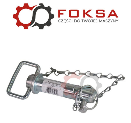 Sworzeń zaczepu z zawleczką i łańcuchem