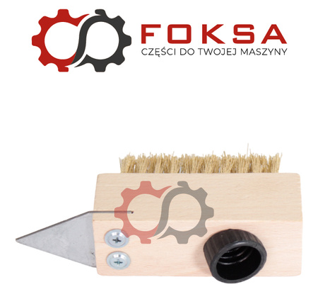 Szczotka do czyszczenia kostki brukowej ze skrobakiem - Teger