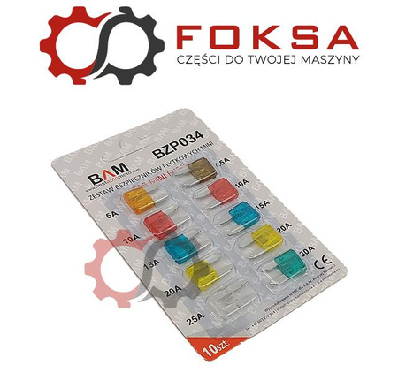 Bezpiecznik płytkowy MINI MIX - zestaw CE