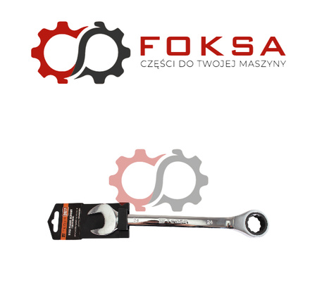 Klucz płasko-oczkowy z grzechotką 24 mm / TEGER