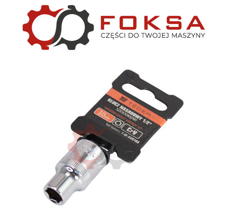 Klucz nasadowy 1/2" sześciokątny 10 mm TEGER