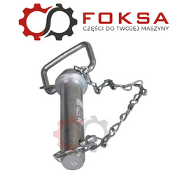 Sworzeń zaczepu z zawleczką i łańcuchem