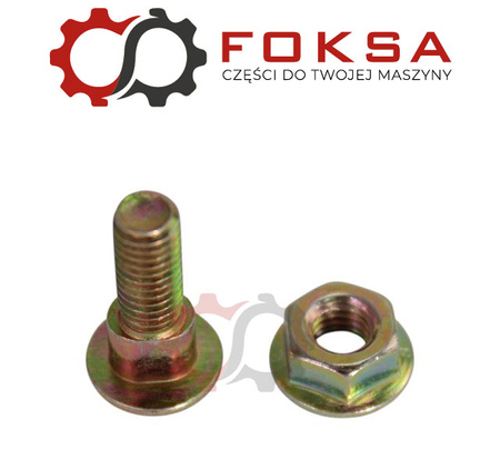 Śruba kosy z nakrętką