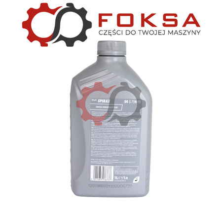 Olej przedkładniowy do skrzyni biegów SPIRAX 1L 75W90