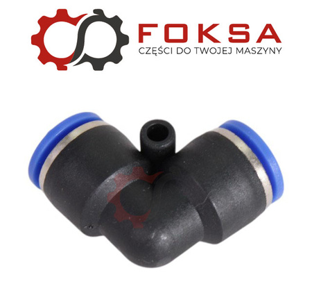 Szybkozłącze plastikowe tekalanu kolanko Fi 9mm, czarne