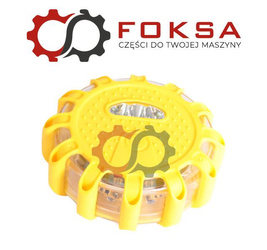 Lampa ostrzegawcza drogowa flara LED - bateria