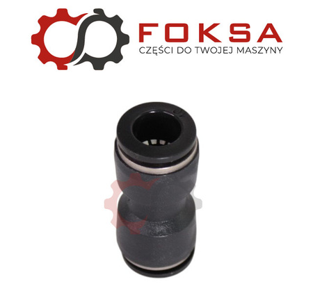 Szybkozłącze plastikowe tekalanu proste Fi 10mm, czarne