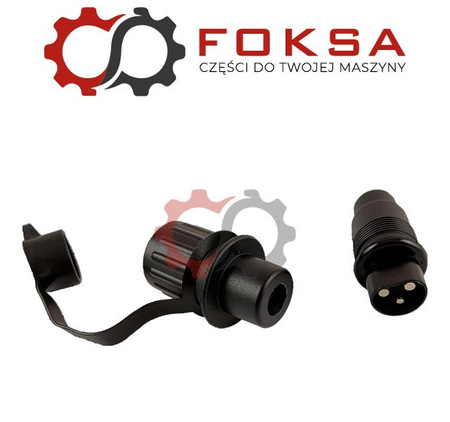 Wtyczka elektryczna przewodu 3 piny plastikowa