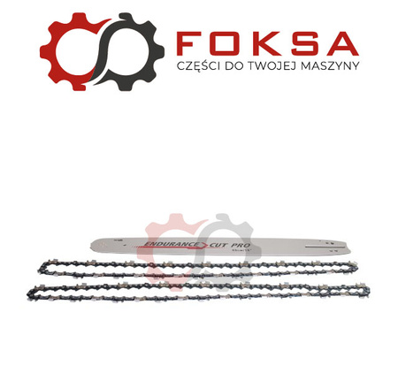 Zestaw prowadnica łańcucha pilarki + dwa łańcuchy PRO CUT