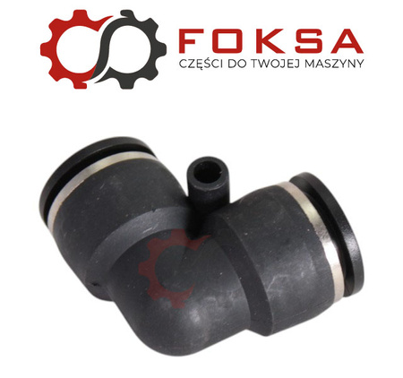 Szybkozłącze plastikowe tekalanu kolanko Fi 14mm, czarne