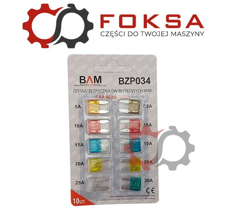 Bezpiecznik płytkowy MINI MIX - zestaw CE