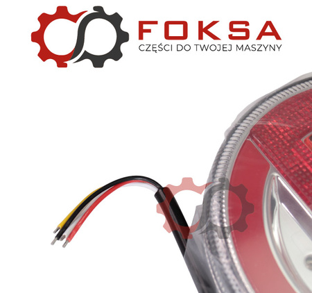 Lampa tylna zespolona - lewa, 3 funkcje, okrągła