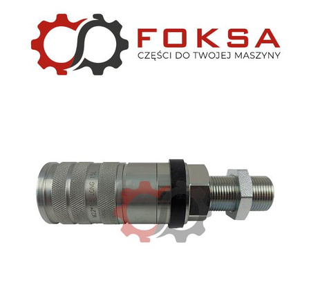 Szybkozłącze hydrauliczne gniazdo z nakrętką kontrującą