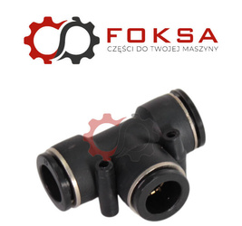 Szybkozłącze plastikowe tekalanu trójnik T Fi 15mm, czarne