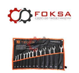 Zestaw kluczy płasko-oczkowych z grzechotką 13 szt / TEGER