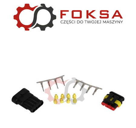 Złączka elektryczna / Zestaw wtyczka + gniazdo 4 pin