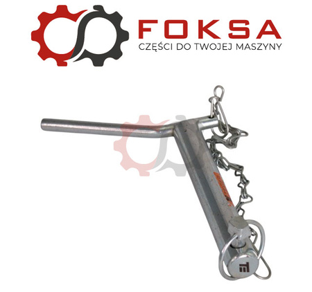 Sworzeń zaczepu z zagiętym uchwytem z łańcuchem