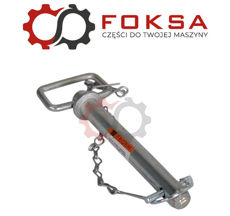 Sworzeń zaczepu z zawleczką i łańcuchem