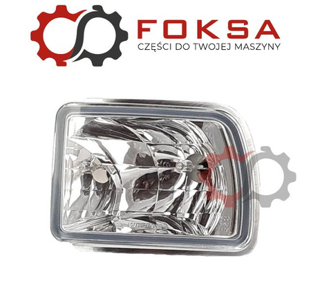 Lampa robocza prostokątna lewa z żarówką H27