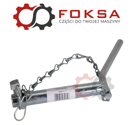 Sworzeń zaczepu z zagiętym uchwytem z łańcuchem