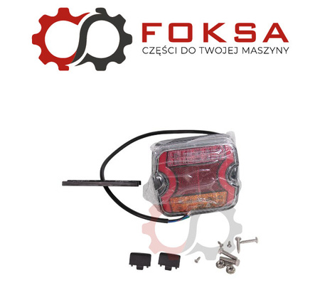 Lampa tylna zespolona LED, prawa, 10-30V, kwadratowa, 3 funkcje