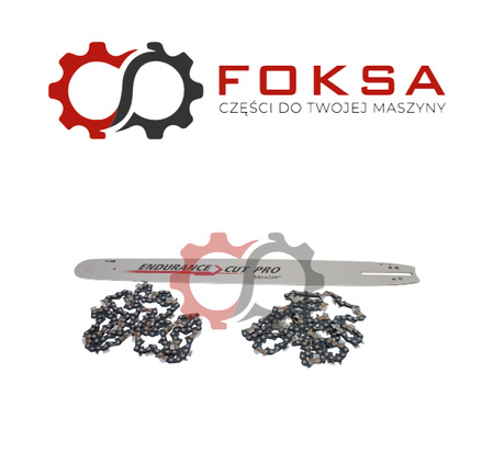 Zestaw prowadnica łańcucha pilarki + dwa łańcuchy PRO CUT