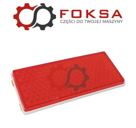 Odblask czewrwony prostokątny